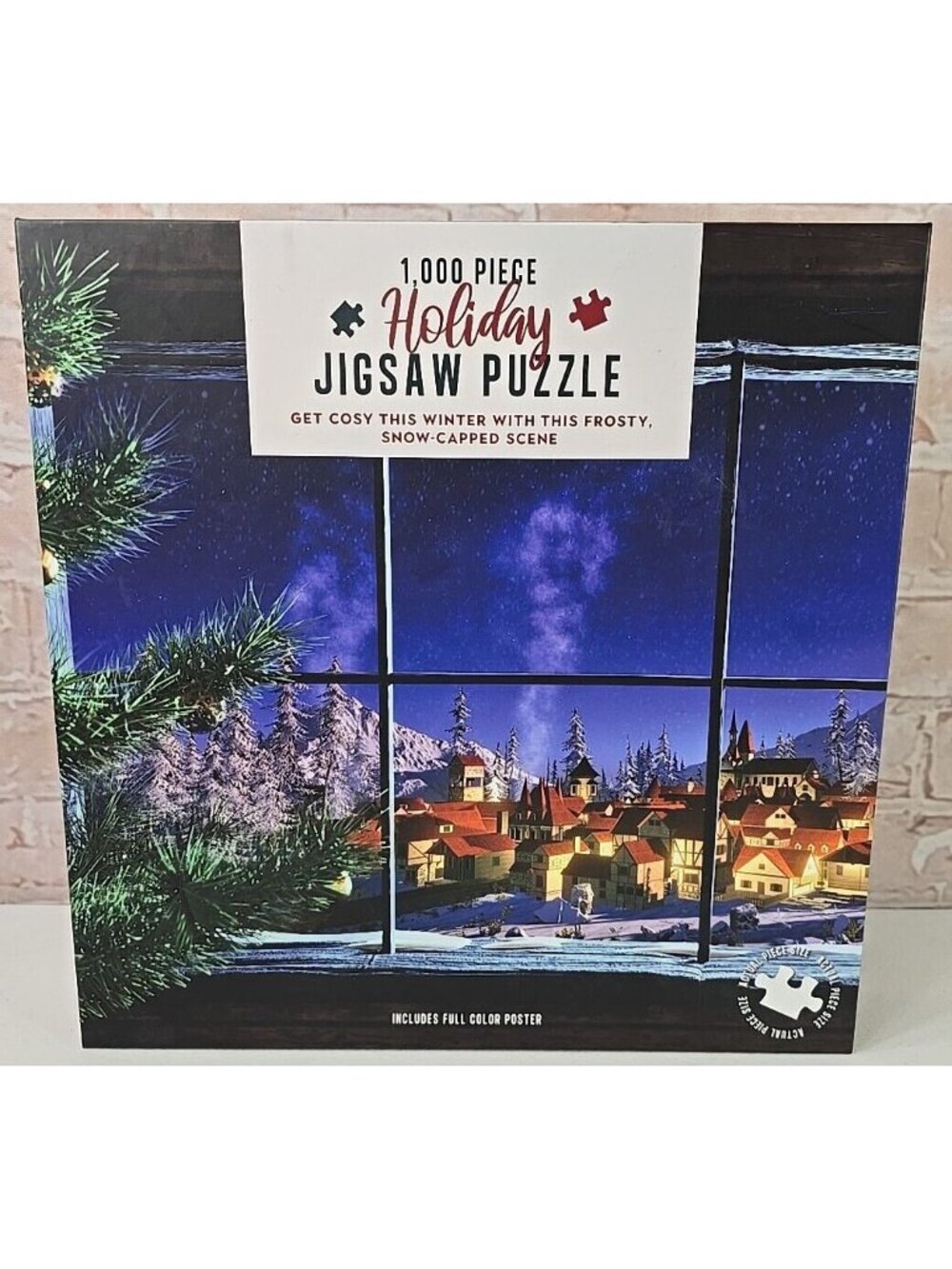 Professor Puzzle Holiday 1000 Piece 19.7" x 29.5" Snow Mountain Village Scene